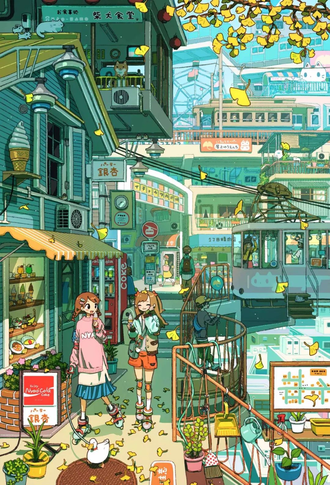 场景壁纸| 猫の日~可爱治愈系动漫场景!想住进画里!