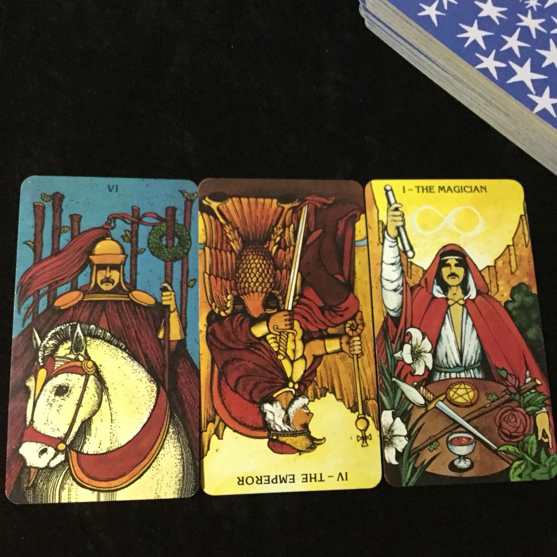 权杖6,皇帝逆位,魔术师