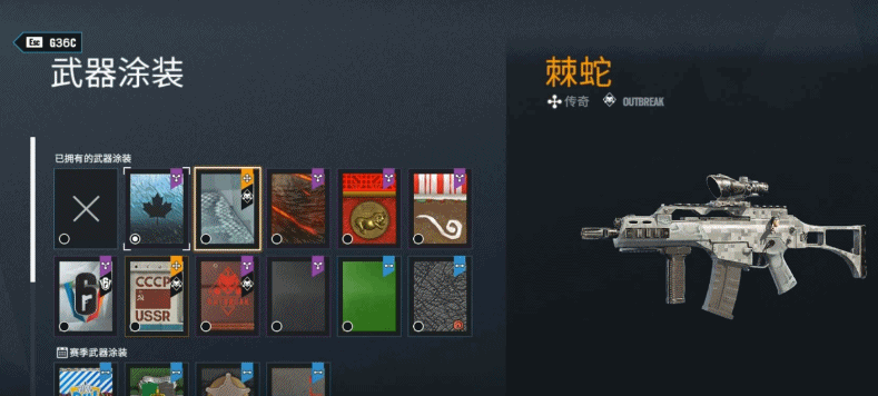 《tom clancy's rainbow six siege》-武器涂装选择