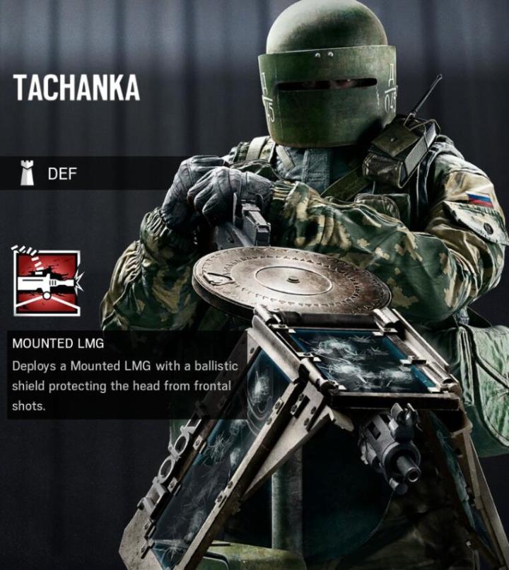 彩虹六号:围攻——干员名字代号,昵称及技能(基础干员篇) tachanka