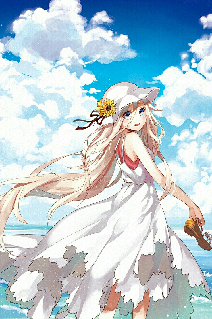 二次元海边清新美图 二次元图片