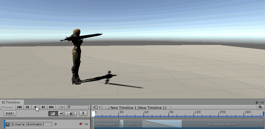 clip:往下一个clip对齐 还能通过inspector面板中的clip transform
