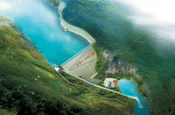 重庆市重点水利工程金佛山水库蓄水至825米