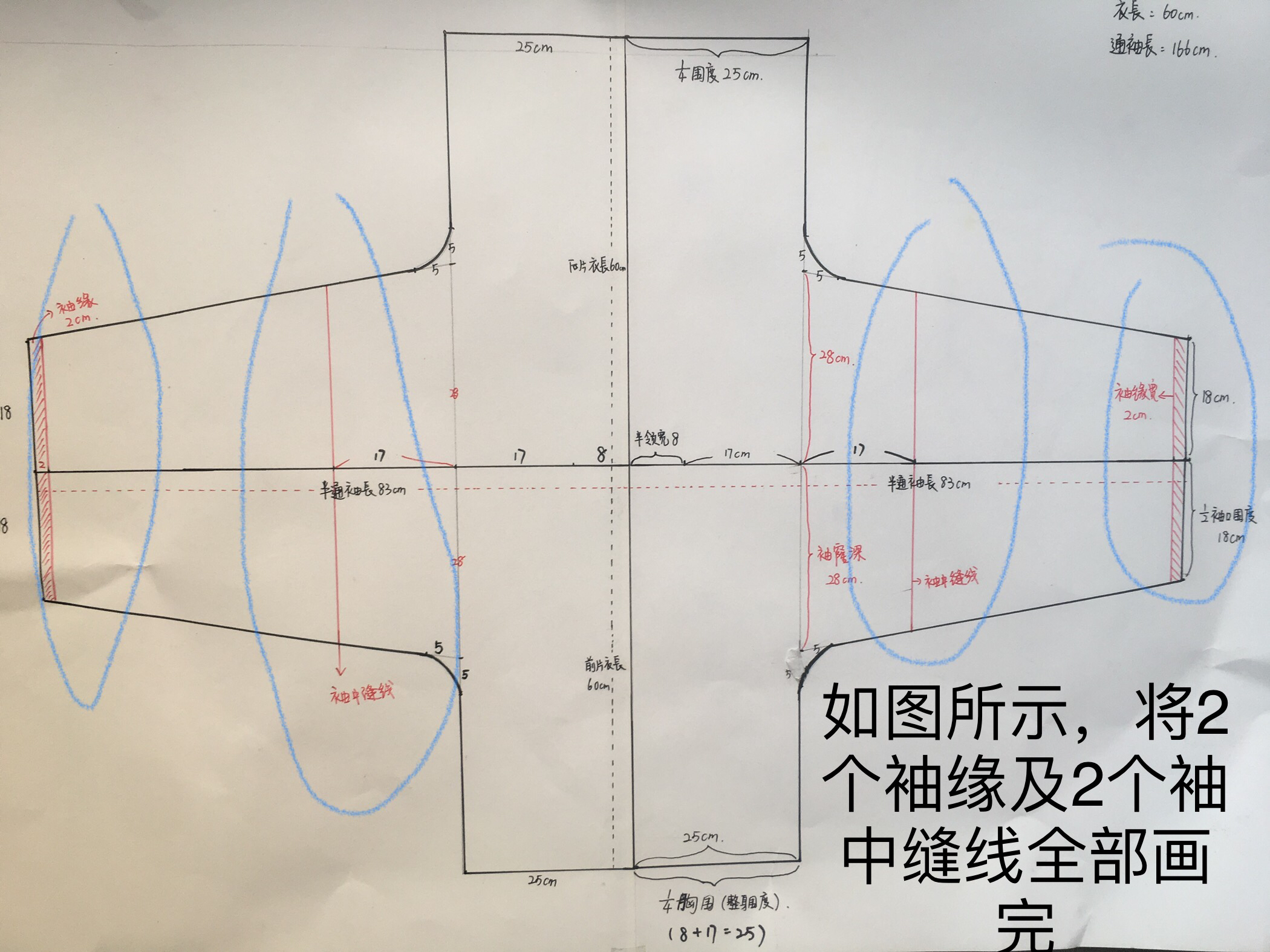 齐胸襦裙详细制作图"———袖缘及领缘的裁剪图及大小在裁片全部缝制