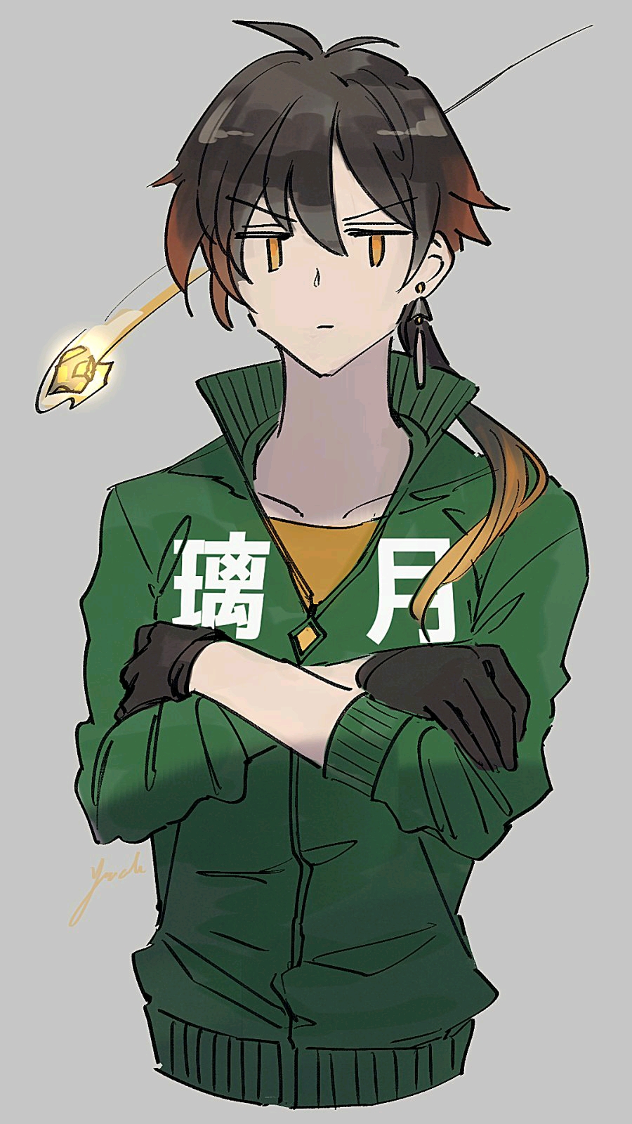 原神生草图第十二期绿色璃月运动服