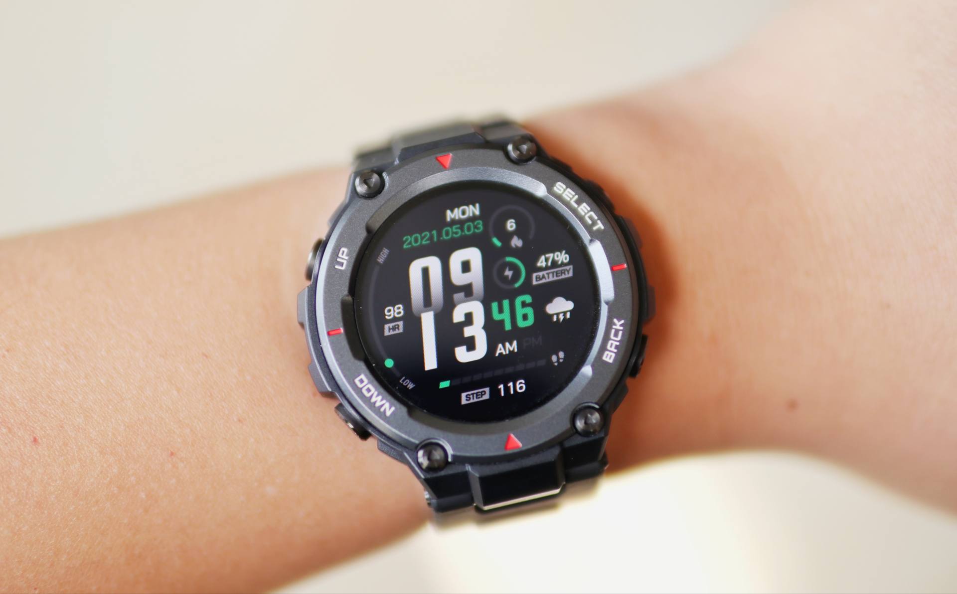 运动记录好帮手——amazfit t-rex pro智能手表