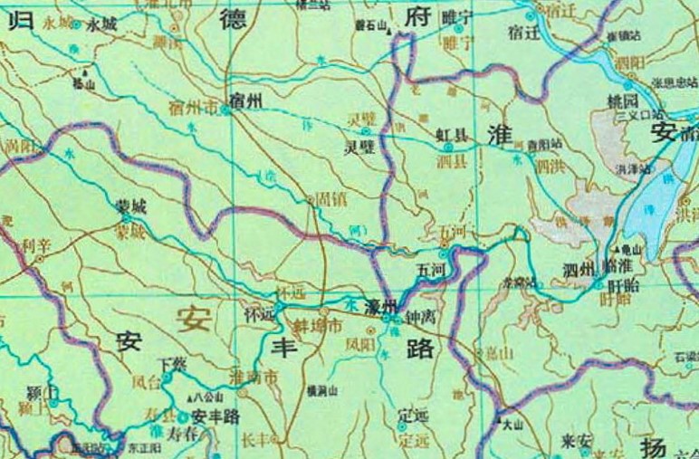 濠州附近地图