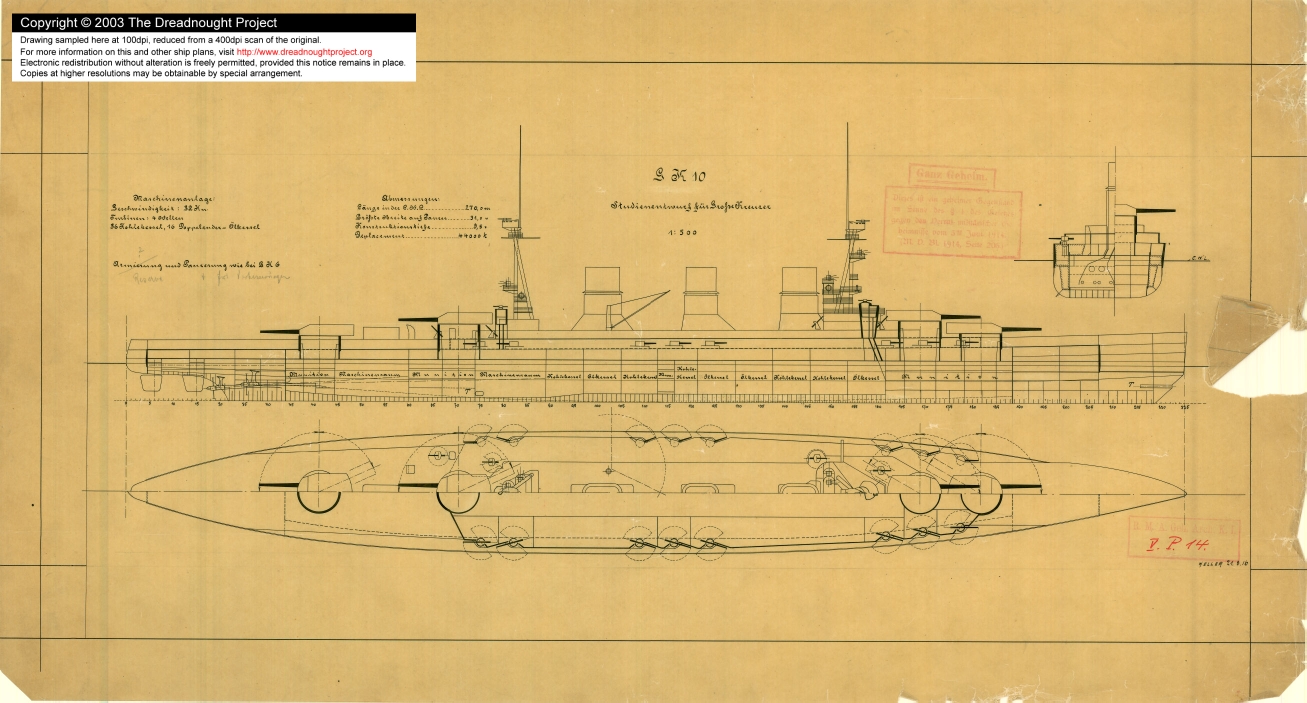 一些德二战巡和高速战列舰的图纸和数据参数