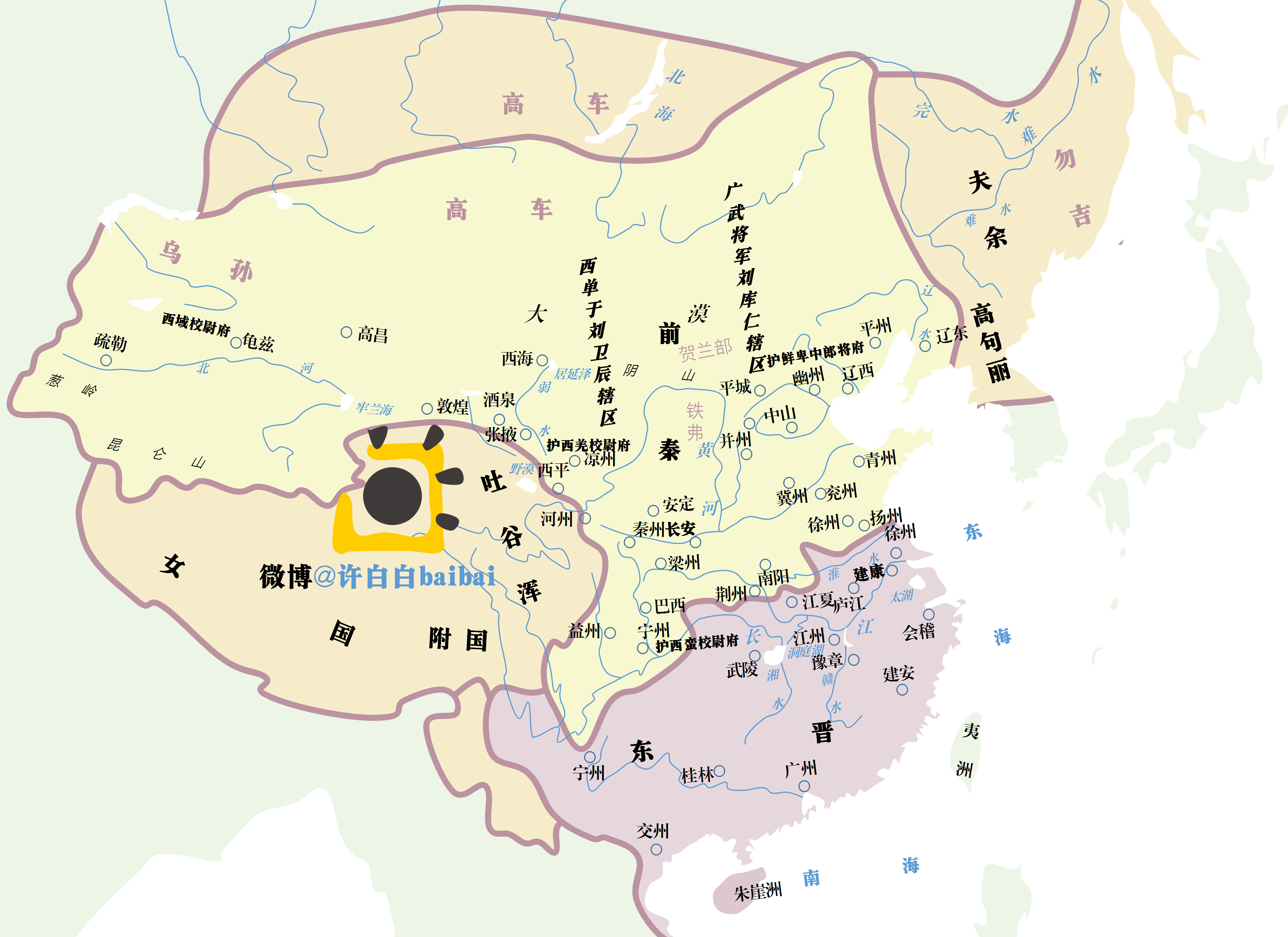 【地图百绘】许白白主要历史地图作品整理(截止2017.10.07)