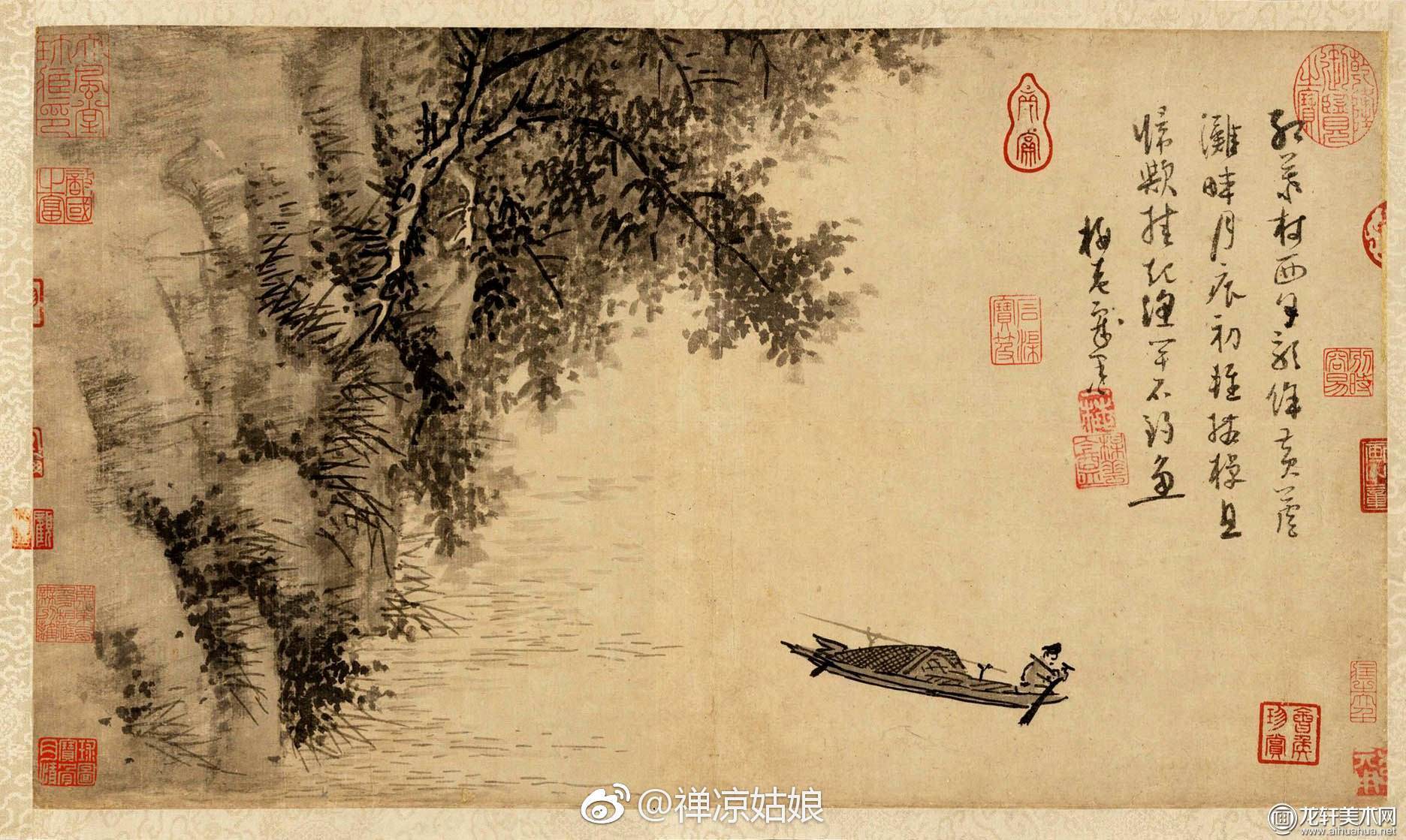 【禅凉笔记】吴镇山水画风格特征及其作品