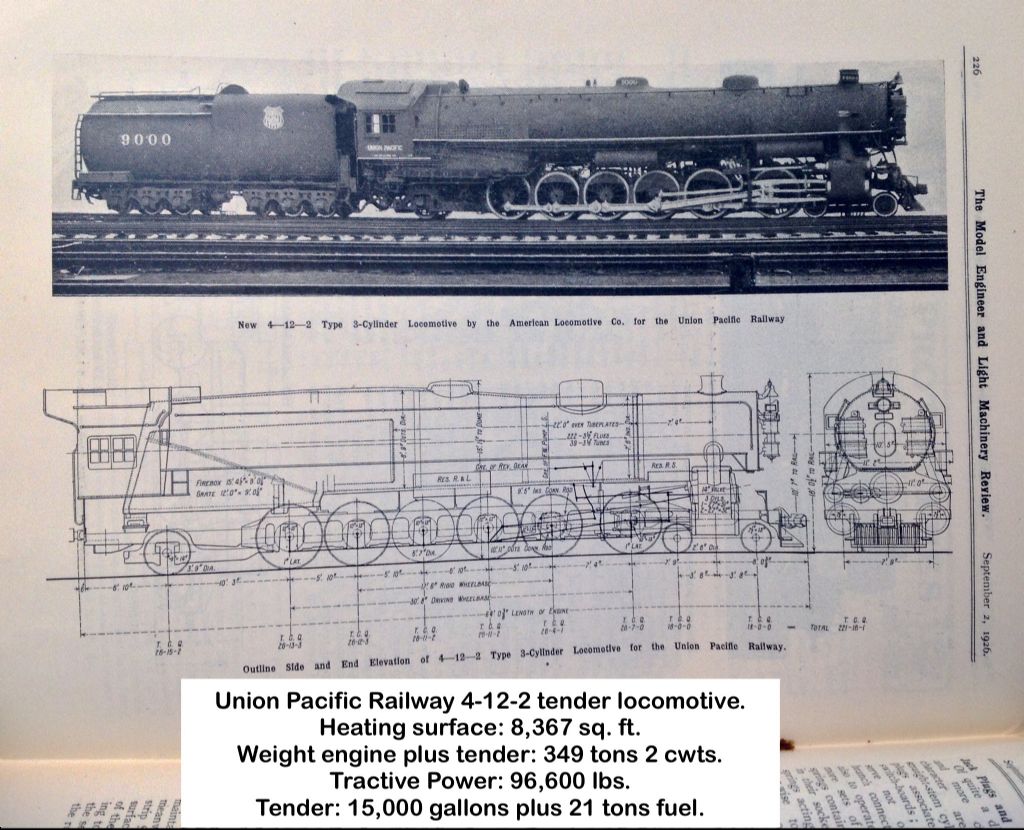 【铁道科普】美国联合太平洋铁路的"联合太平洋"——9000系列蒸汽机车