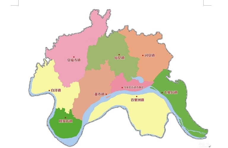 枝江市行政区划图