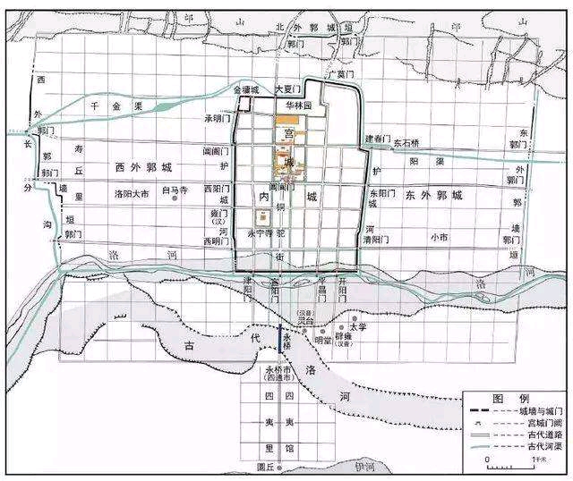 魏晋南北朝洛阳京城地图