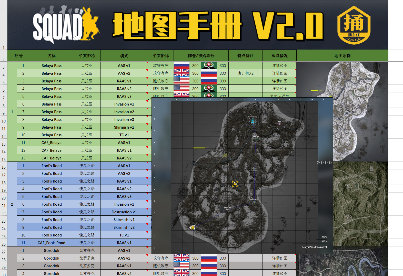 squad 战术小队 游戏地图手册(op必备工具)