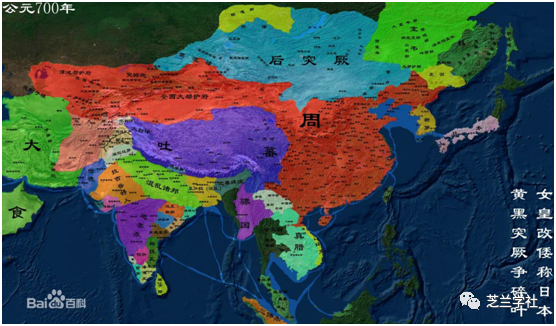 收复安西四镇后的武周版图