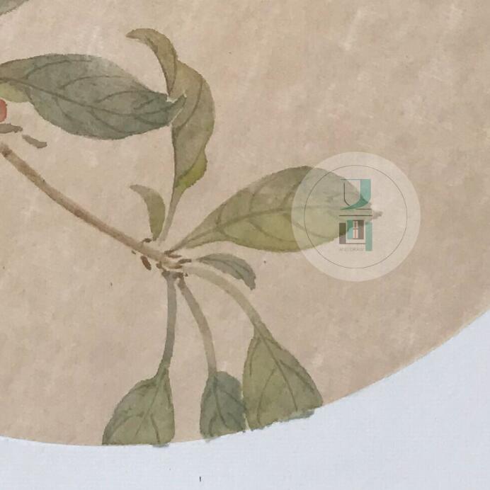 浅绿色画出叶子.有些偏红,有些偏黄,趁着水分没干去撞色.