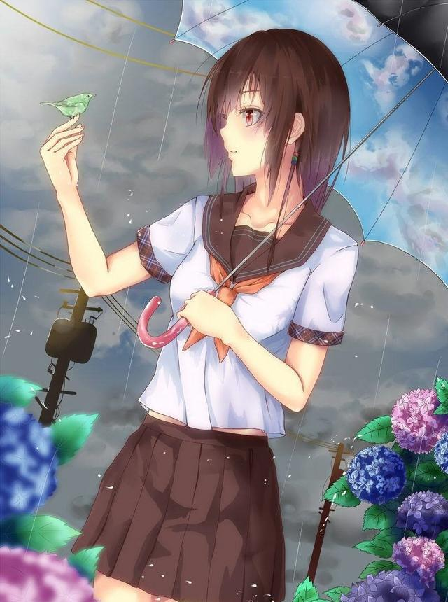 手机壁纸|二次元下雨专题 愿有人陪你淋雨,为你撑伞 by:b站盐泽 2020