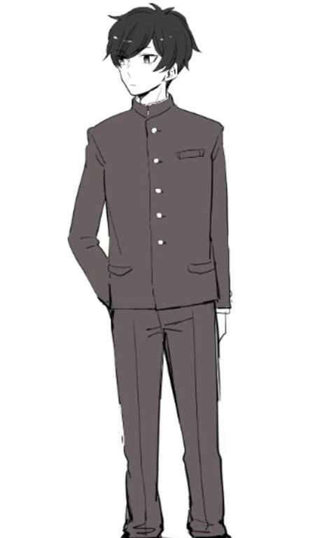 高中男生校服怎么画二次元动漫男生校服的画法