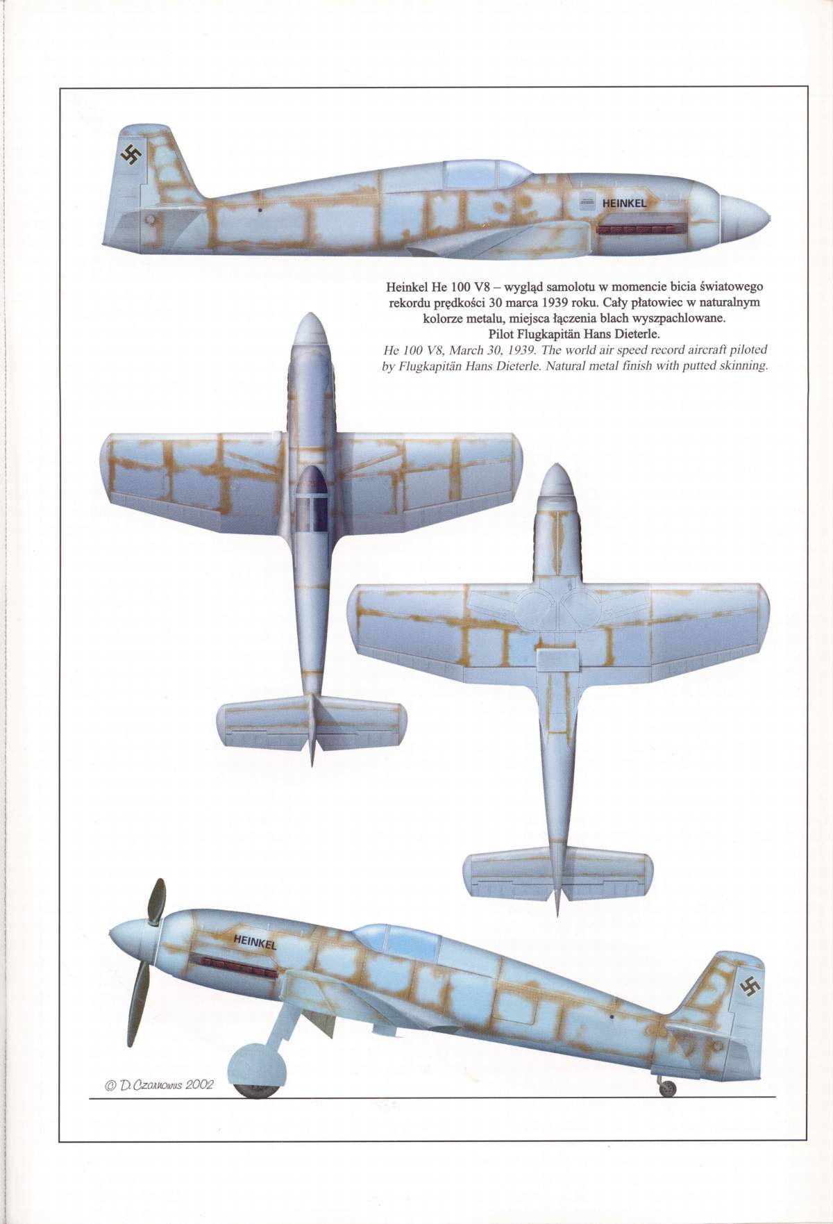 二战德国亨克尔he 100战斗机(heinkel he 100)