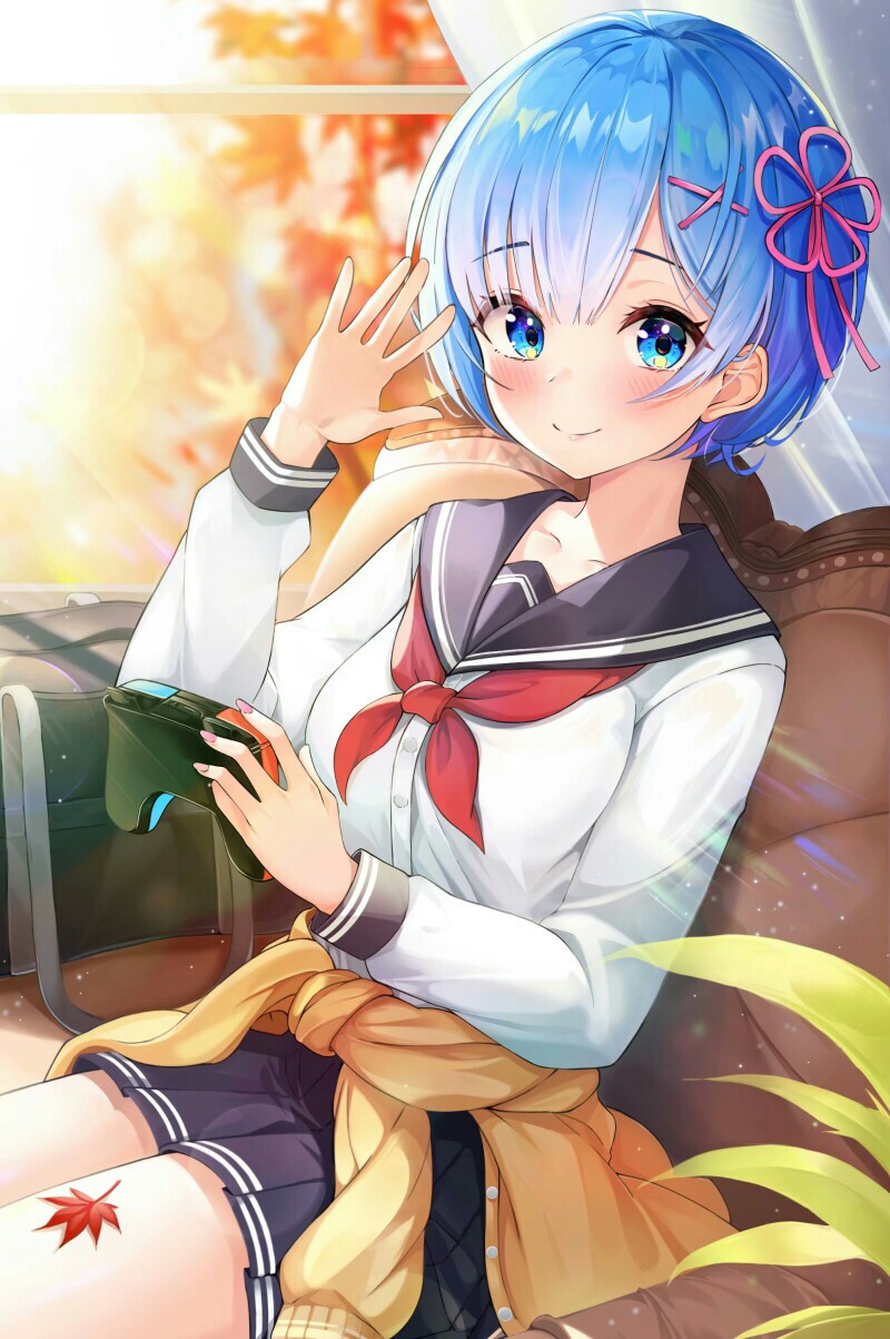 手机壁纸|二次元校园女生 水手服 by:b站盐泽 2020年5