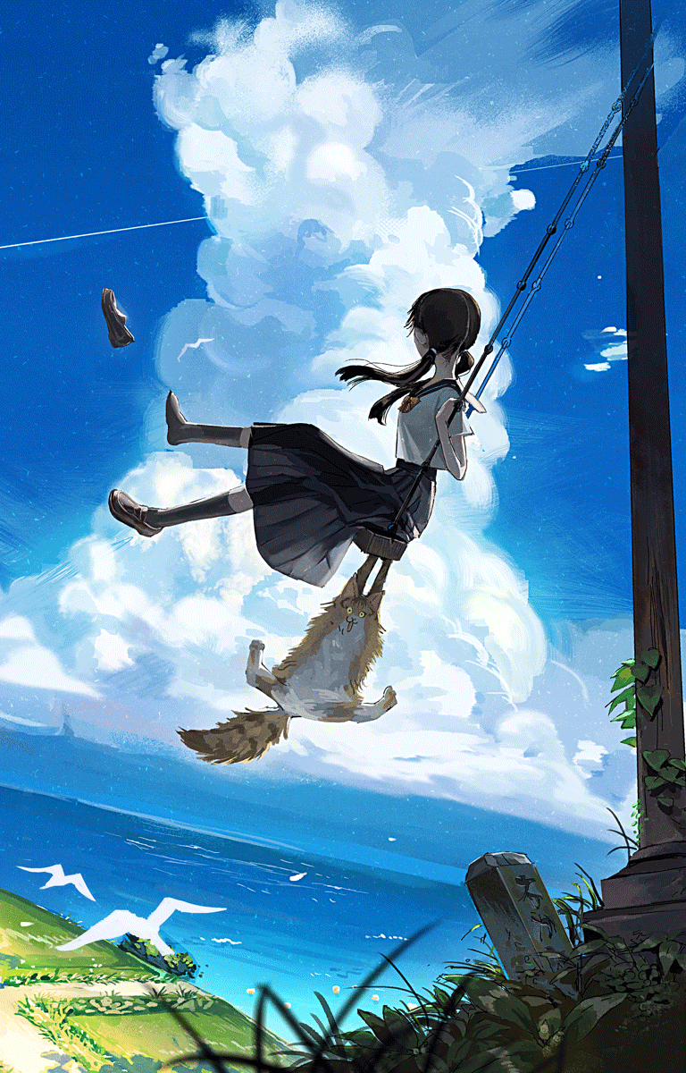 手机壁纸|二次元治愈系 手绘插画小清新 by:b站盐泽 2020年7月24日