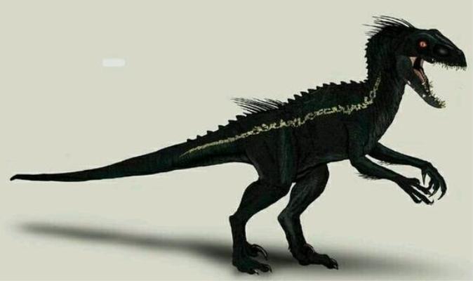 长约5米,英文名:indoraptor,食性:肉食,体型:近似暴虐霸王龙,略小