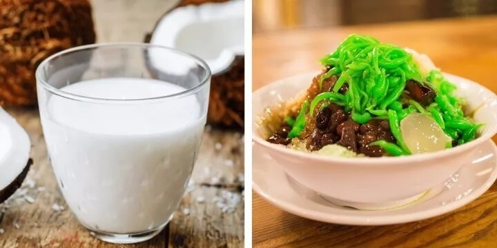 椰浆(coconut milk or cream 在新加坡,椰浆替代了牛奶或奶油在