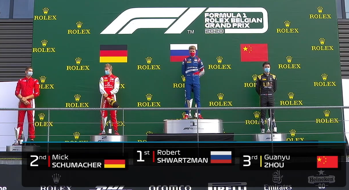 赛事纵览f1法拉利终成法拉驴f2周冠宇登上领奖台