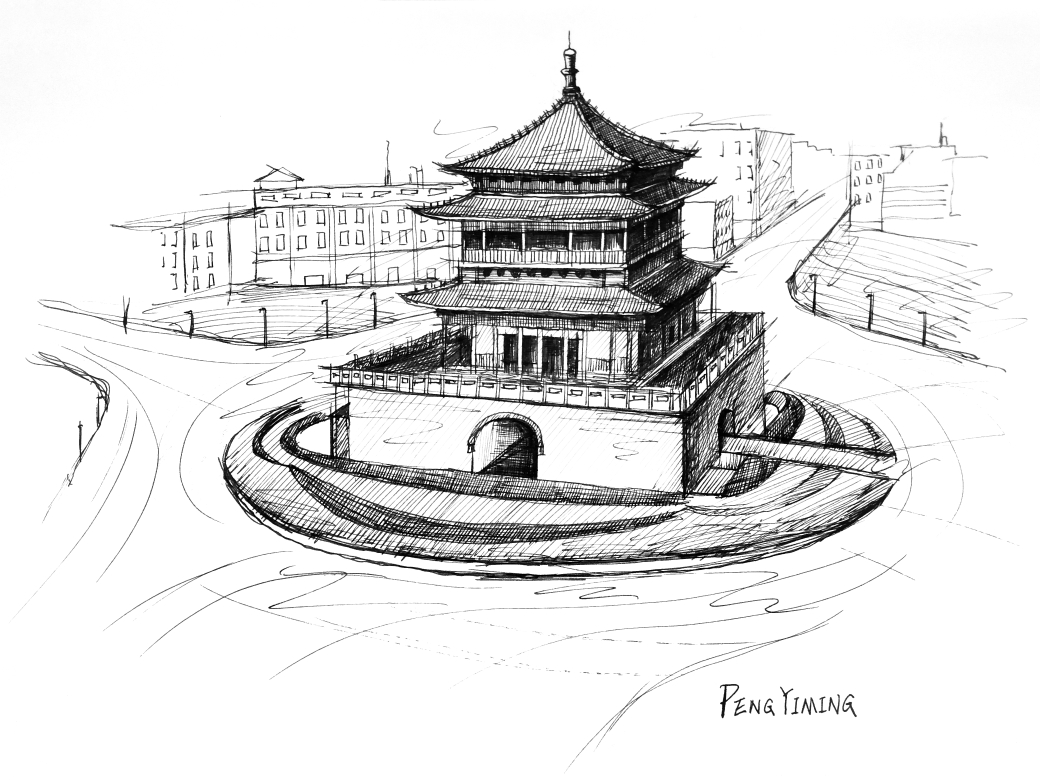 绘画 单体建筑速写 画了那么久的风景速写,发现画建筑多为写实和线条