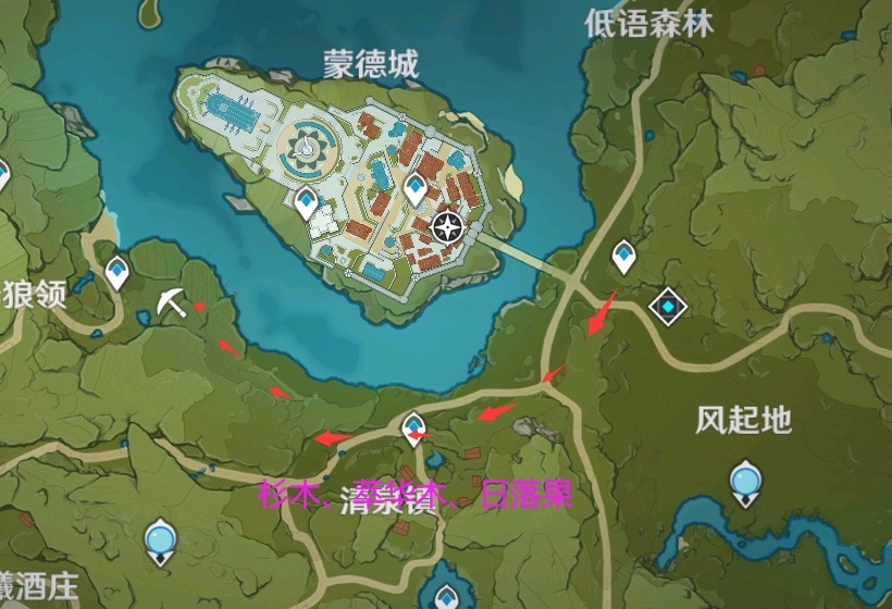 『原神』木材采集路线推荐!