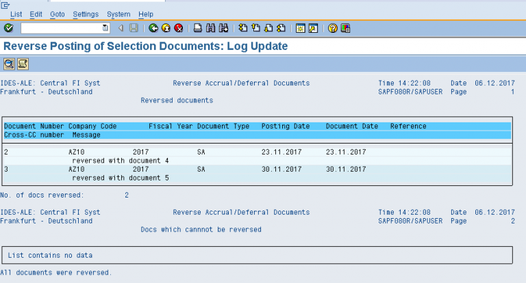 sap accrual deferral posting