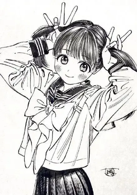 【绘画素材】水手服姿势素材!少女感爆棚!
