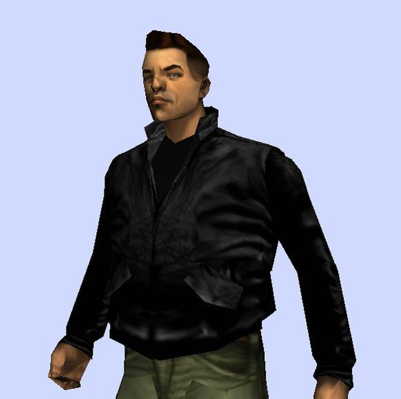 纠结的主角:gta历代主角的外貌设定都是特别纠结的,gta3男主克劳德就