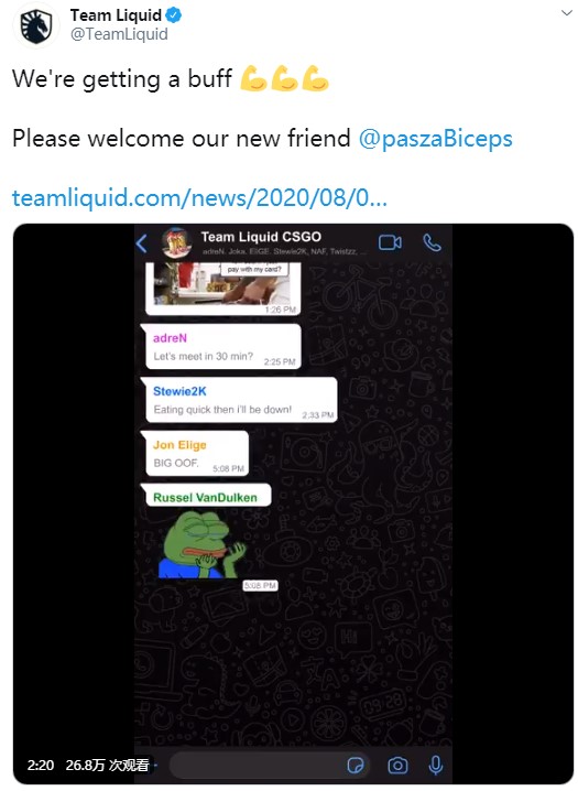 pashamyfriend,pashabiceps myfriendpasha加入液体csgo