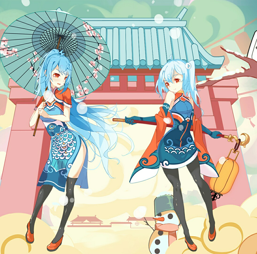 分享第二十六波(bilibili:2233娘) 这一期是22娘和33娘,作为b站看板娘