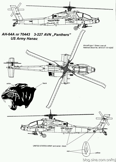 分享一些直升机三视图