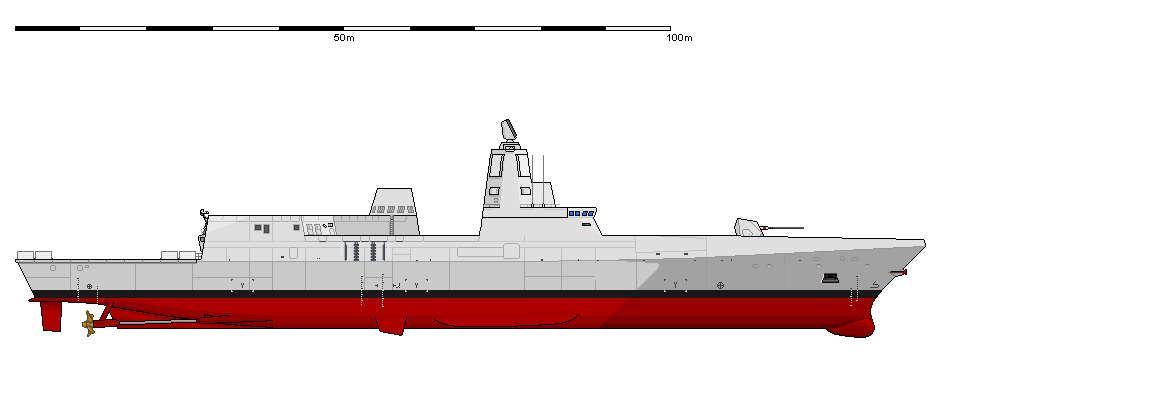 兴趣 模型手办 赤龙海军2035-057通用驱逐舰 2020年作为058级核动力