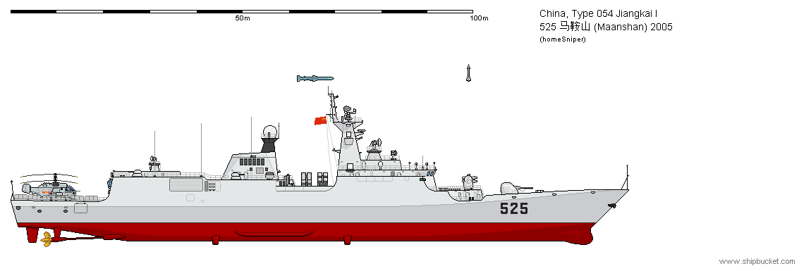 用shipbucket绘制中国海军图谱-054护卫舰