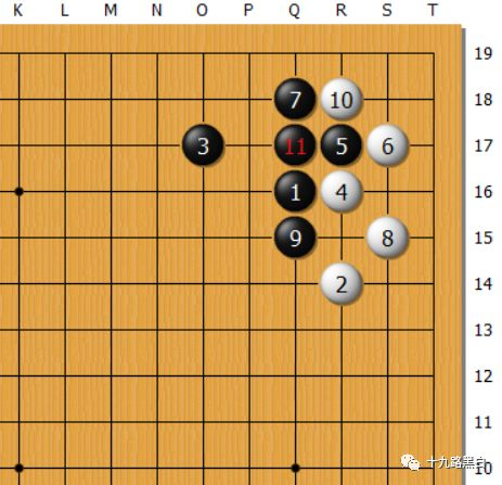 常见定式分享:星位小飞挂托角