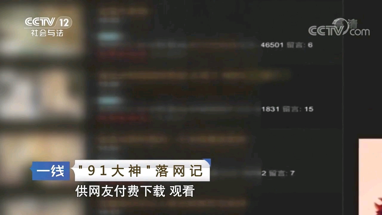 央视播出91大神落网记秦先生等被捕判刑