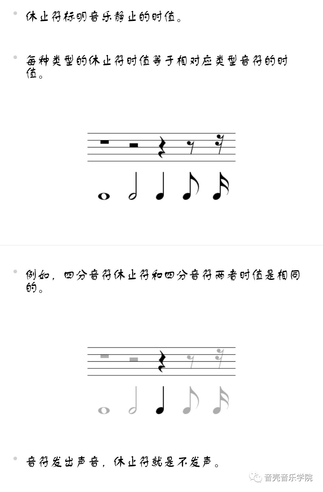 乐理基础知识休止符