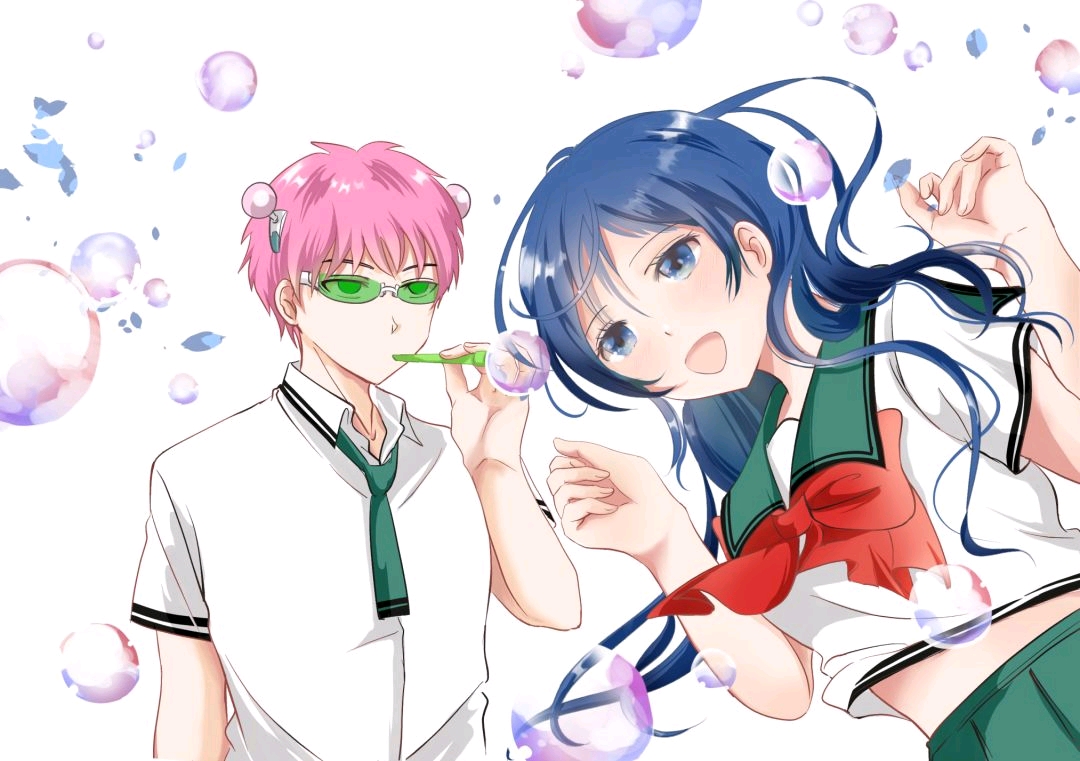 〖齐木楠雄的灾难〗齐木楠雄×照桥心美的同人插画作品