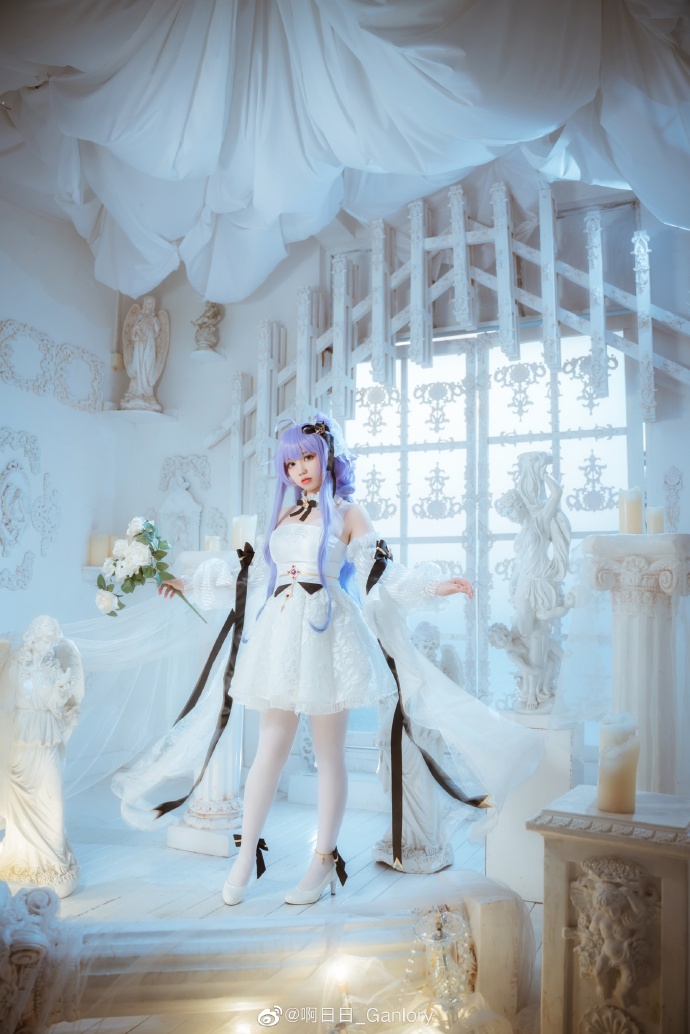 【cos正片】碧蓝航线独角兽cos 梦想的纯白誓约 cn啊日日_ganlory