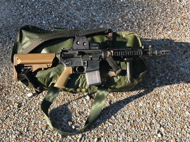7.62x51mm的短管ar安装ffras7寸护木