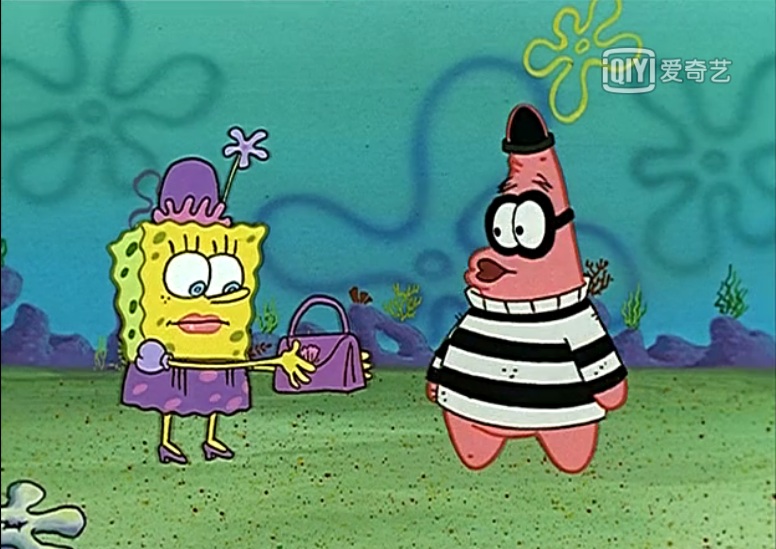 海绵宝宝各男性角色的女装镜头集锦