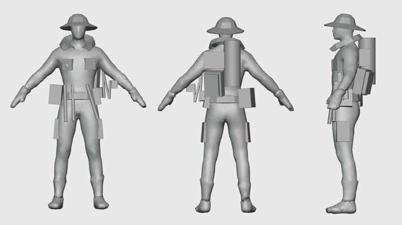 blender中的3d角色创建:消防员 –参考和建模(第1部分