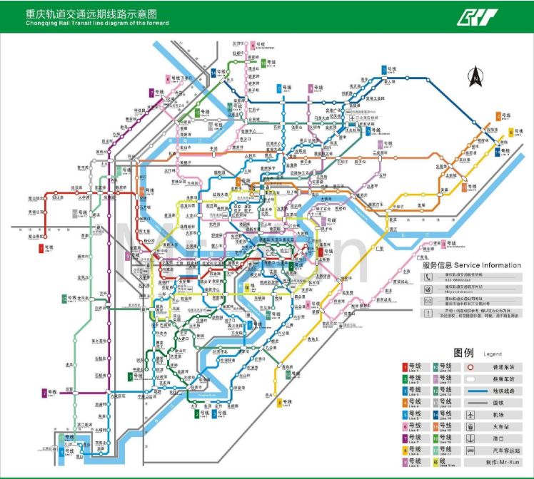 重庆轨道交通规划图