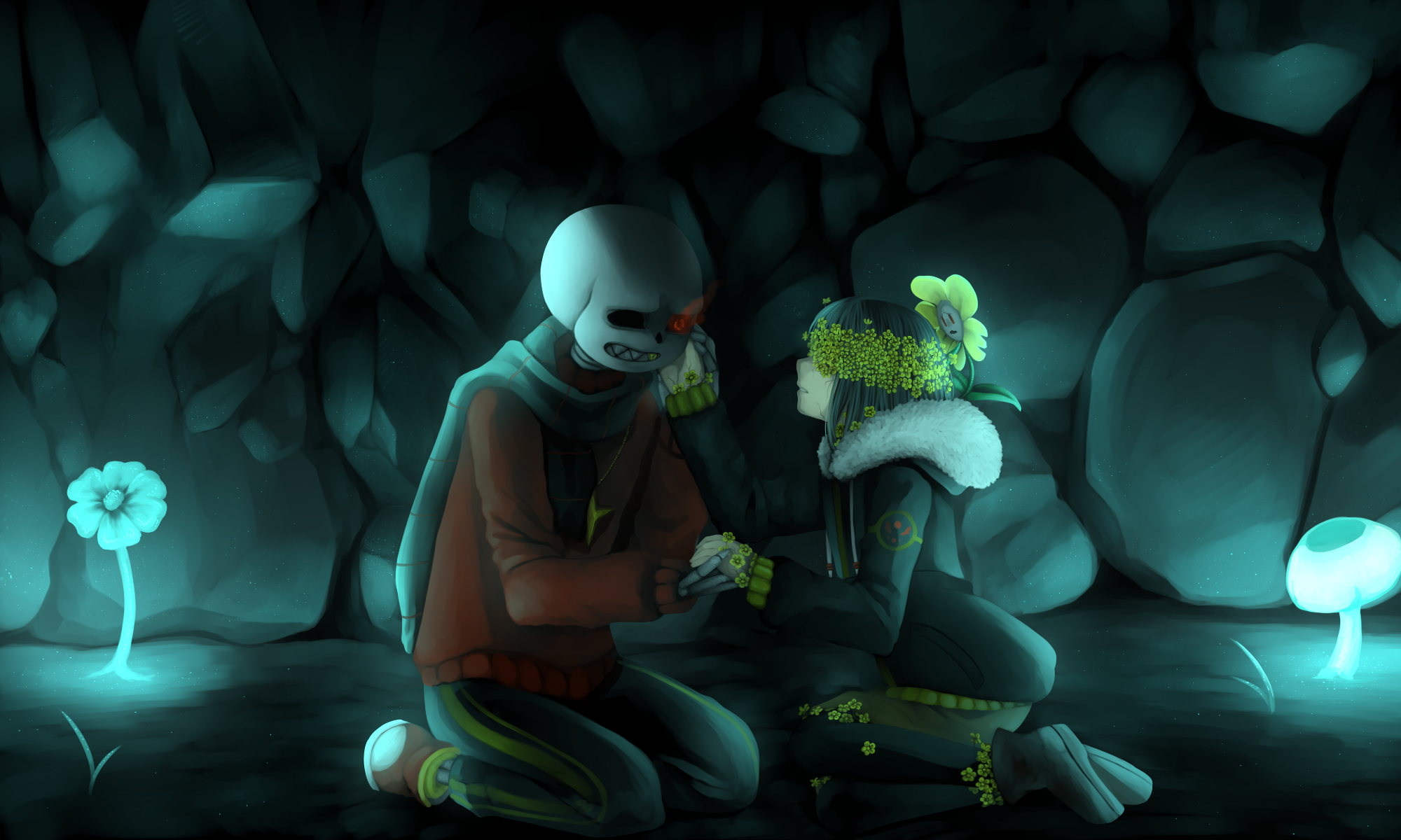 flowertale剧情,flowerfell剧情 【undertale2设】传说之下精美人物图包 (flowerfell篇)