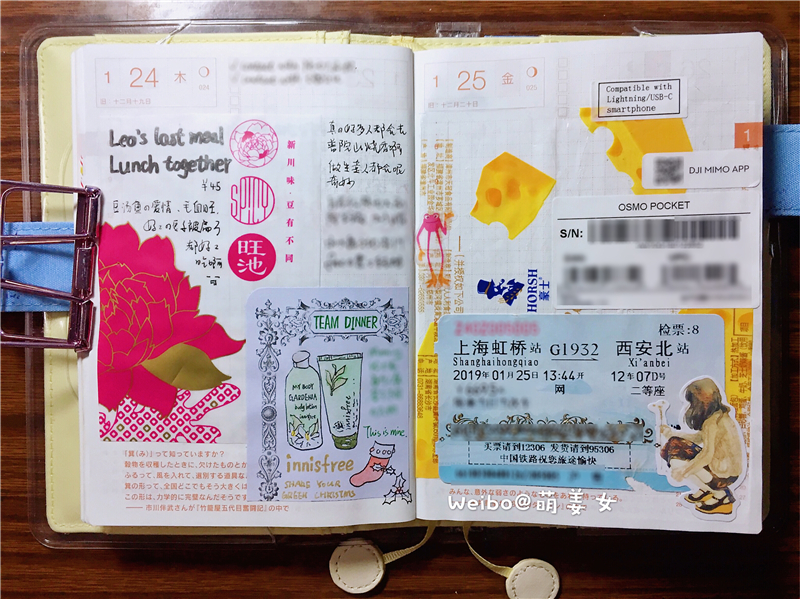 萌姜女手帐 | 2019年1月手帐翻翻看