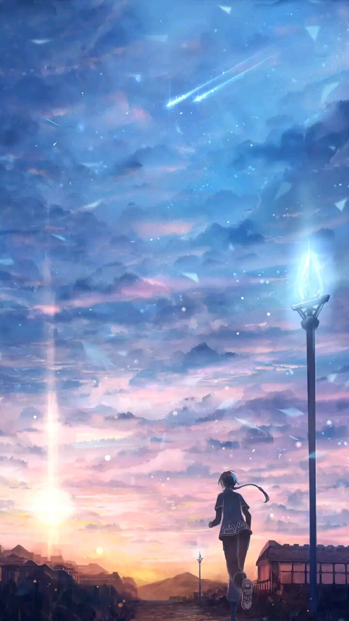 星空背景动漫图